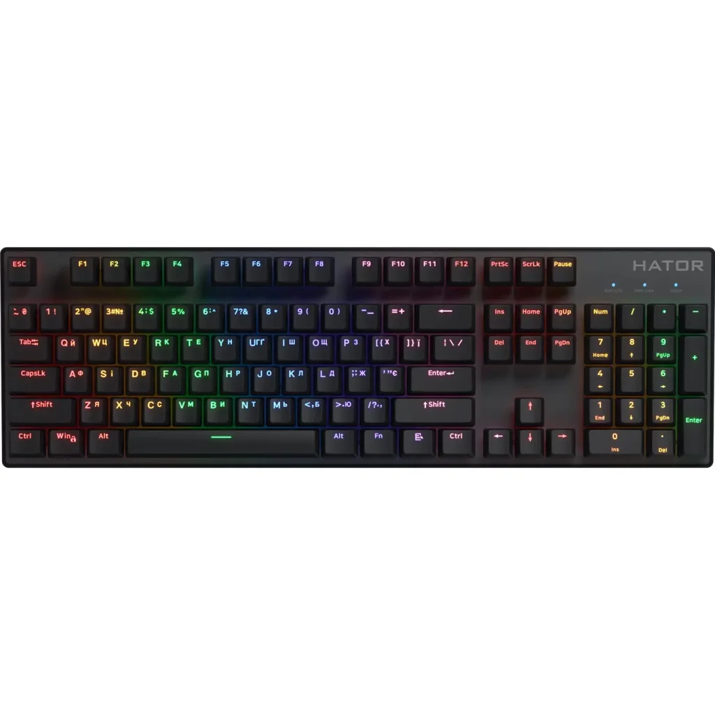 Клавіатура Hator Icefall Mecha Wireless Rainbow Black (HTK204UA) UA