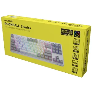 Клавіатура Hator Rockfall 3 Mecha TKL Wireless Orange White (HTK851UA) UA