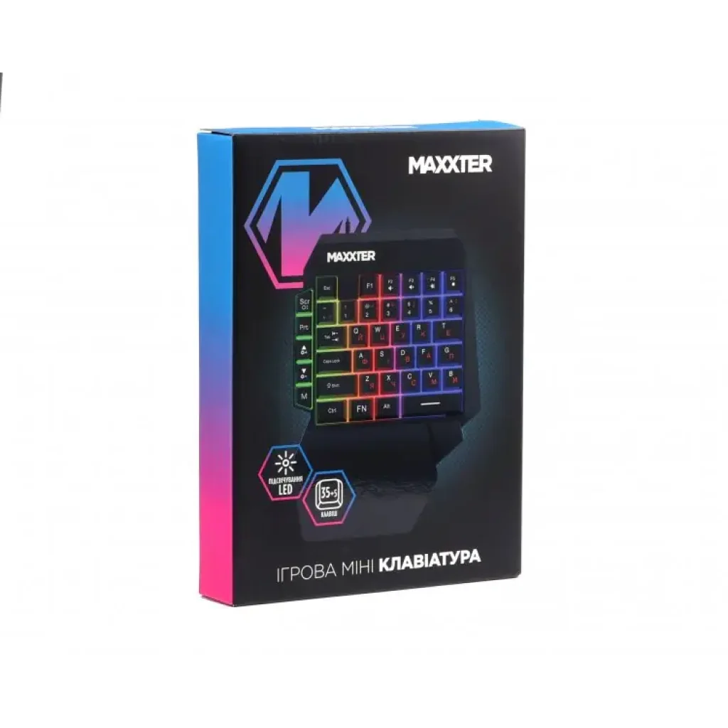 Клавiатура Maxxter KBG-OH-01B-UA Black UA