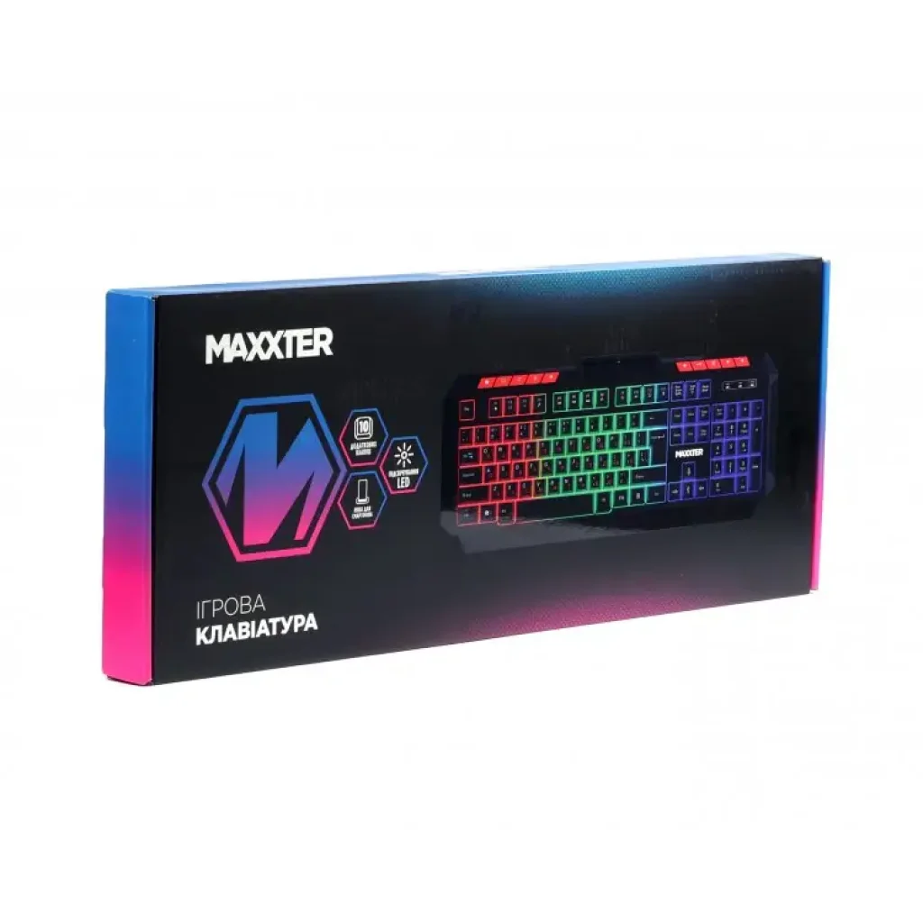Клавiатура Maxxter KBG-UML-02B-UA Black UA