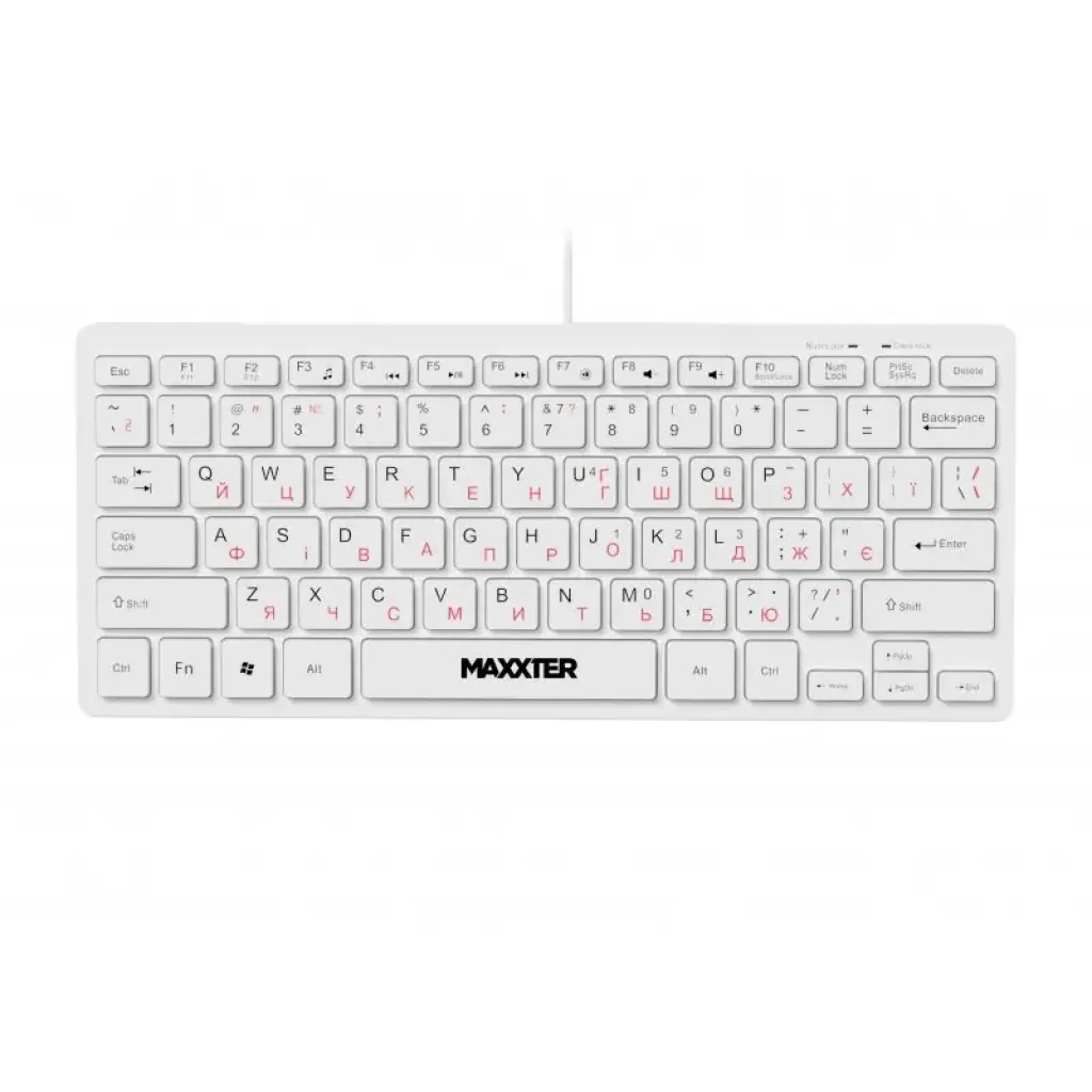Клавiатура Maxxter KBM-C01W-UA White UA