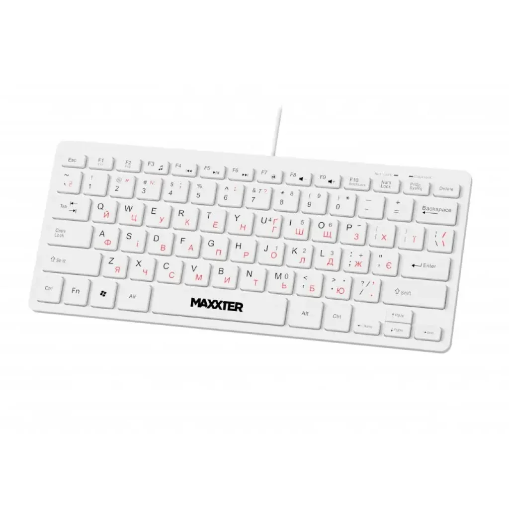 Клавiатура Maxxter KBM-C01W-UA White UA