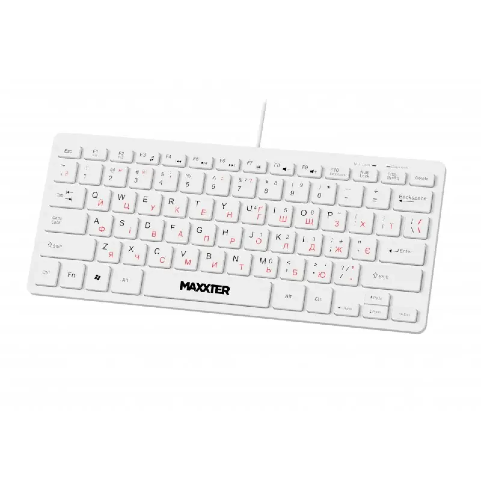 Клавiатура Maxxter KBM-C01W-UA White UA