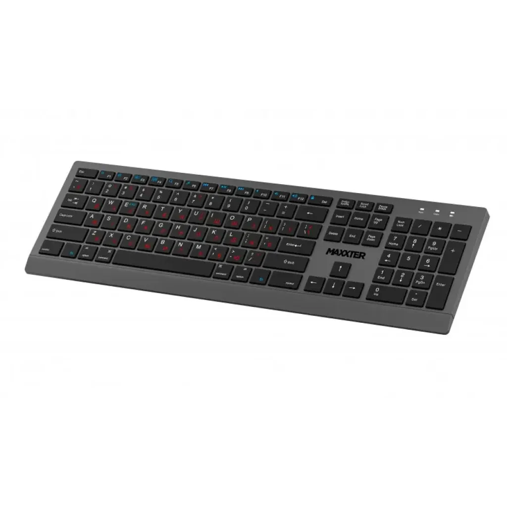 Клавiатура Maxxter KBW-01G-UA Gray-Black UA