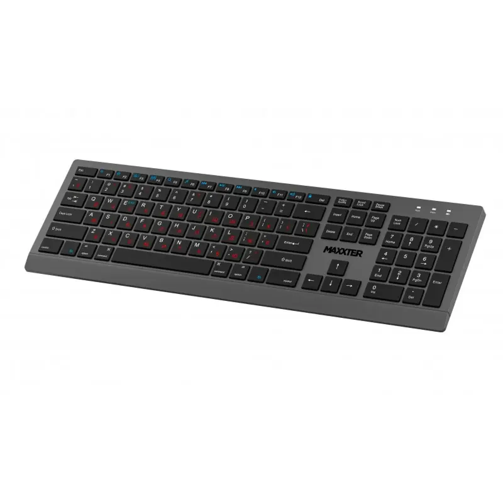Клавиатура Maxxter KBW-01G-UA Gray-Black UA