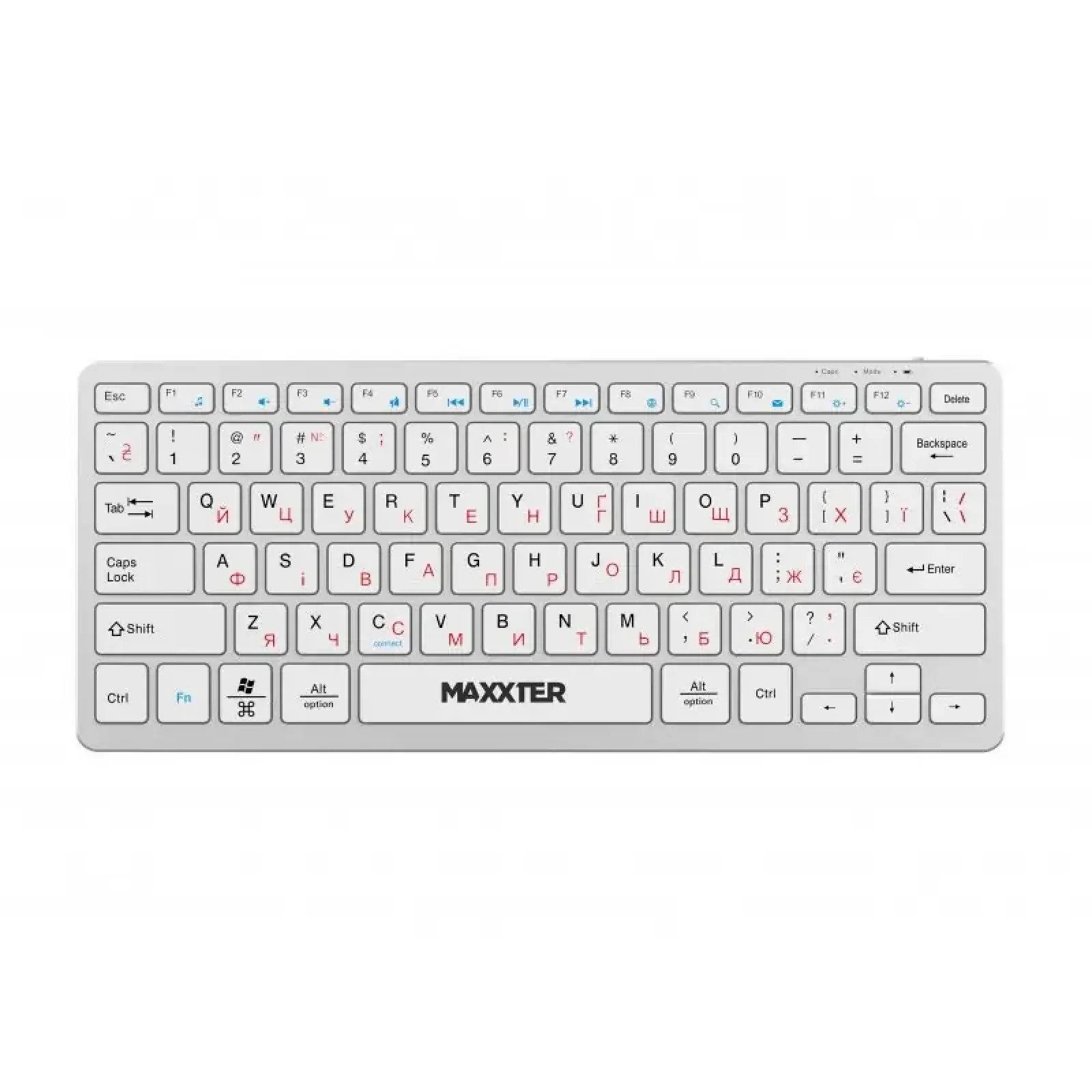 Клавиатура Maxxter KBW-C01S-UA Silver UA