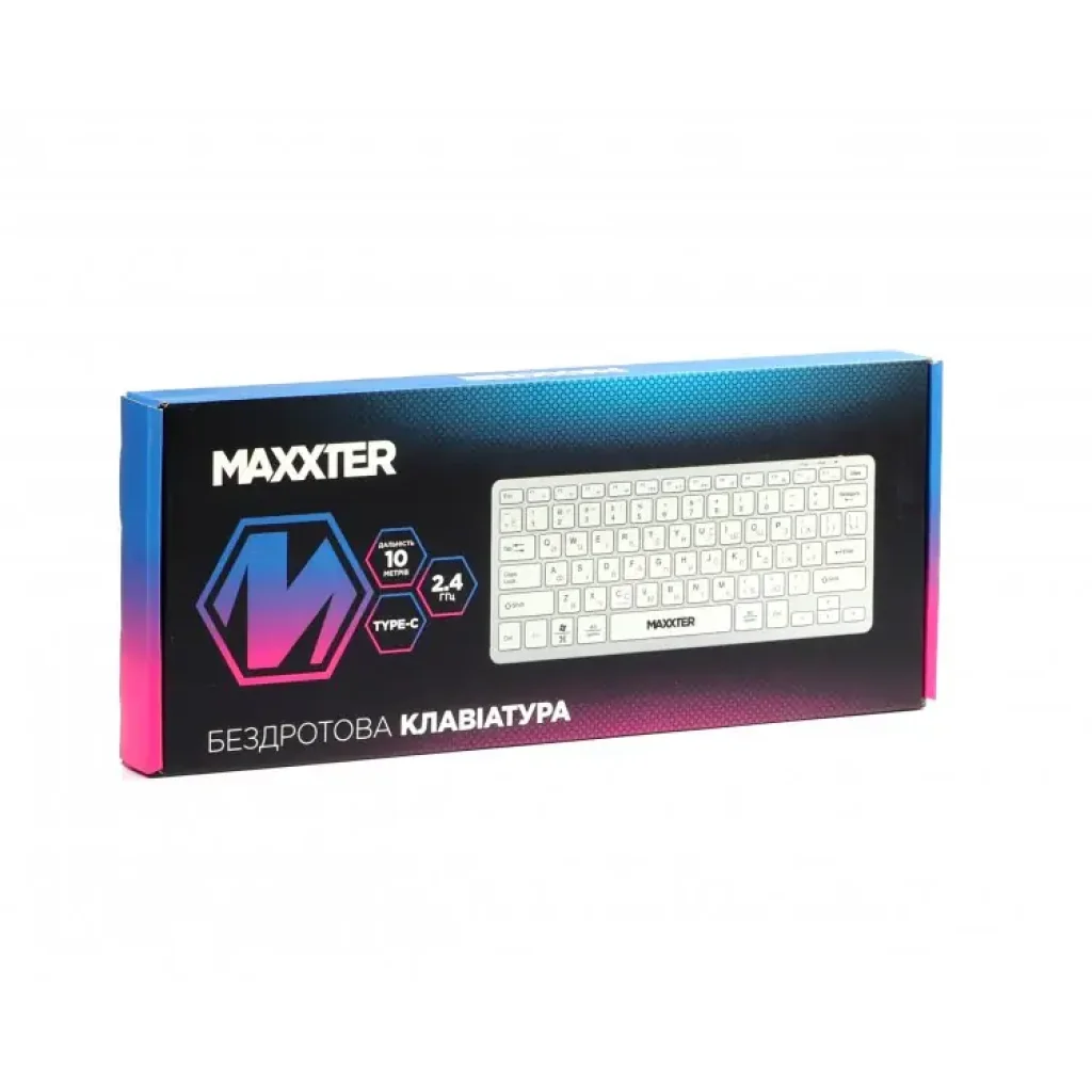 Клавиатура Maxxter KBW-C01S-UA Silver UA
