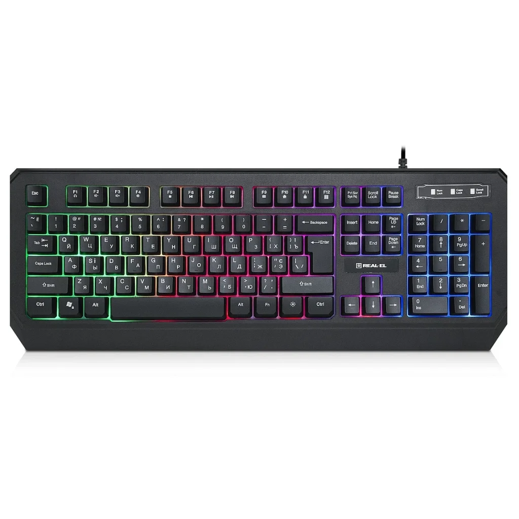 Клавиатура REAL-EL Comfort 7001 Black USB, EL123100035 UA