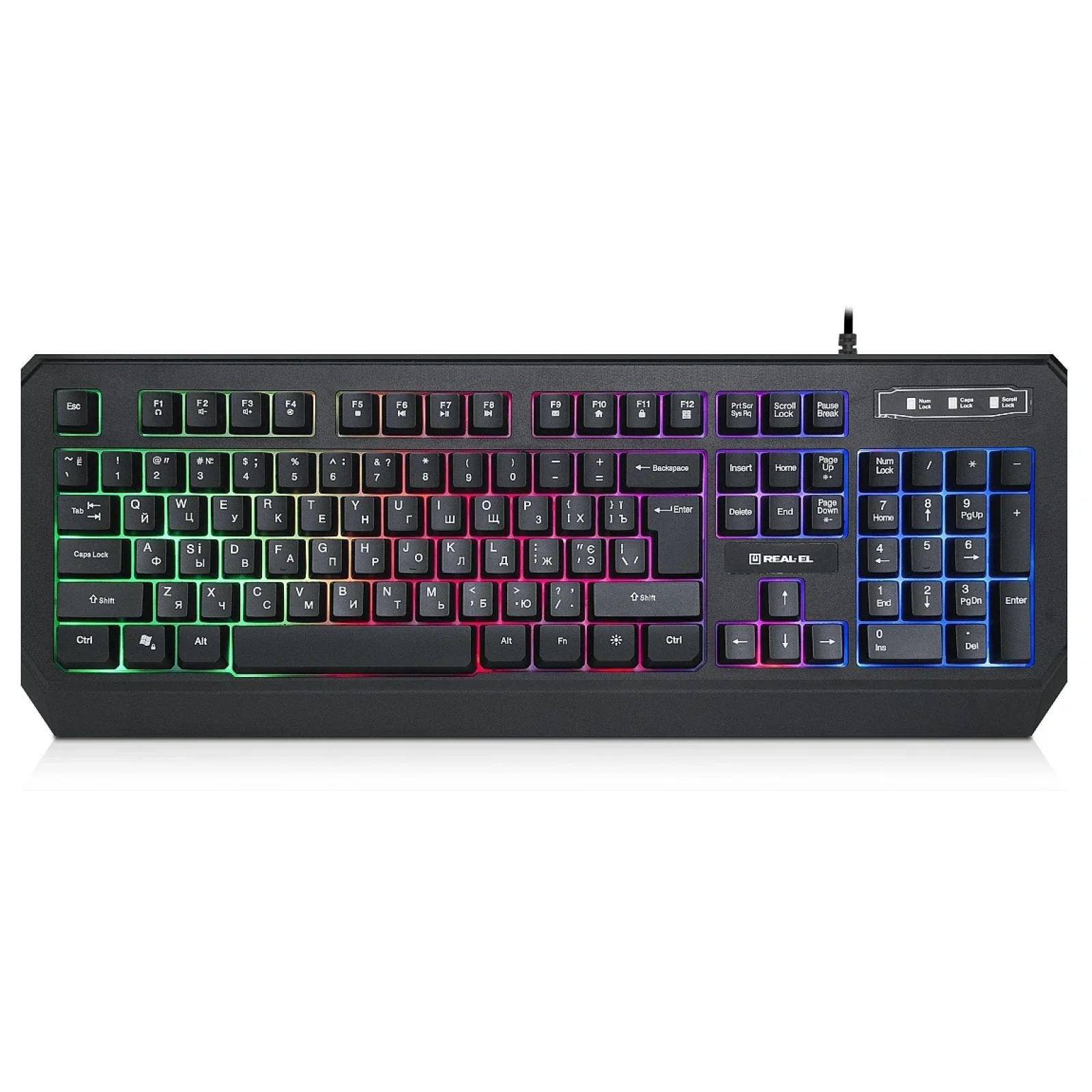 Клавіатура REAL-EL Comfort 7001 Black USB, EL123100035 UA