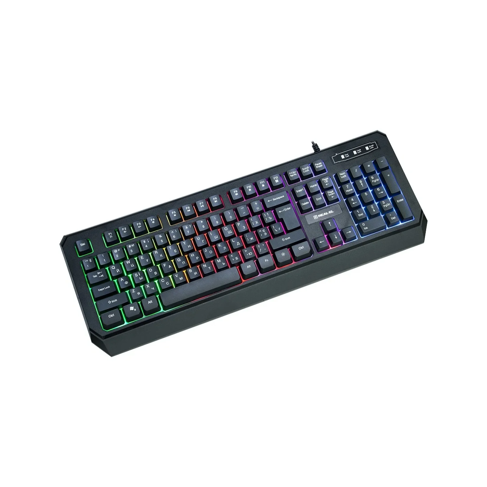 Клавіатура REAL-EL Comfort 7001 Black USB, EL123100035 UA