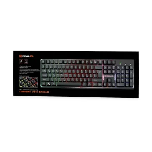 Клавиатура REAL-EL Comfort 7011 Backlit Black USB, EL123100043 UA