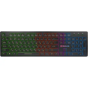 Клавиатура REAL-EL Comfort 7070 Ukr Black, EL123100018 UA