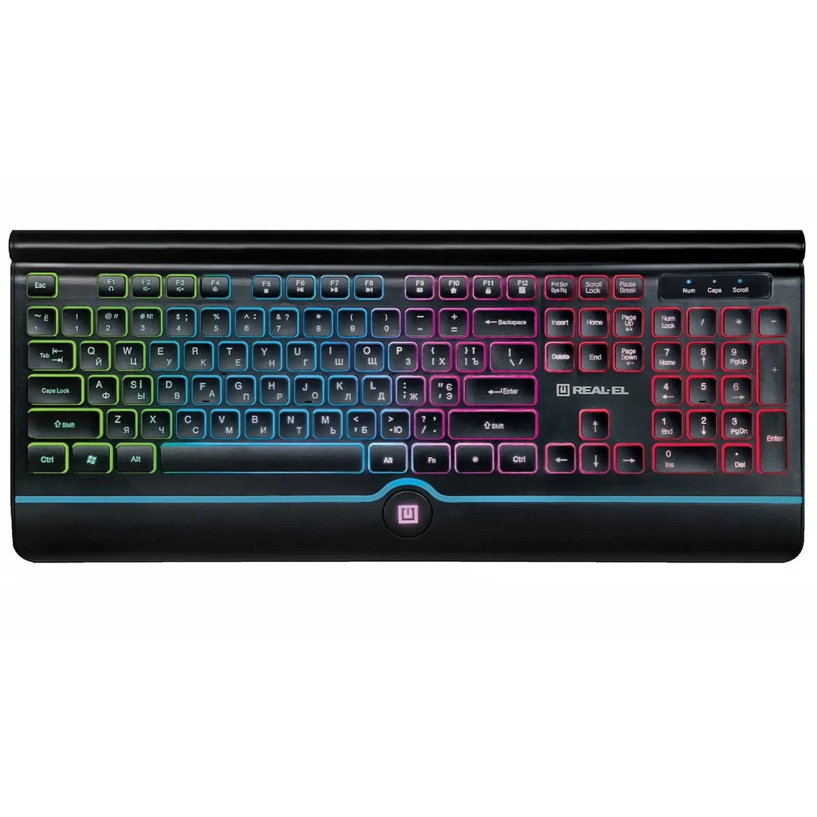 Клавиатура REAL-EL Comfort 8000 Backlit Ukr Black, EL123100033 UA