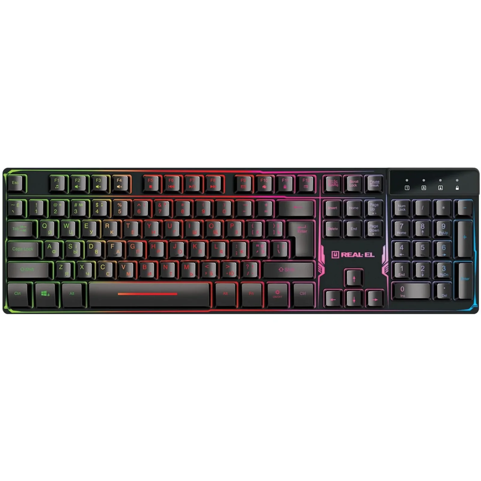 Клавиатура REAL-EL Gaming 8700 Black, EL123100015 UA