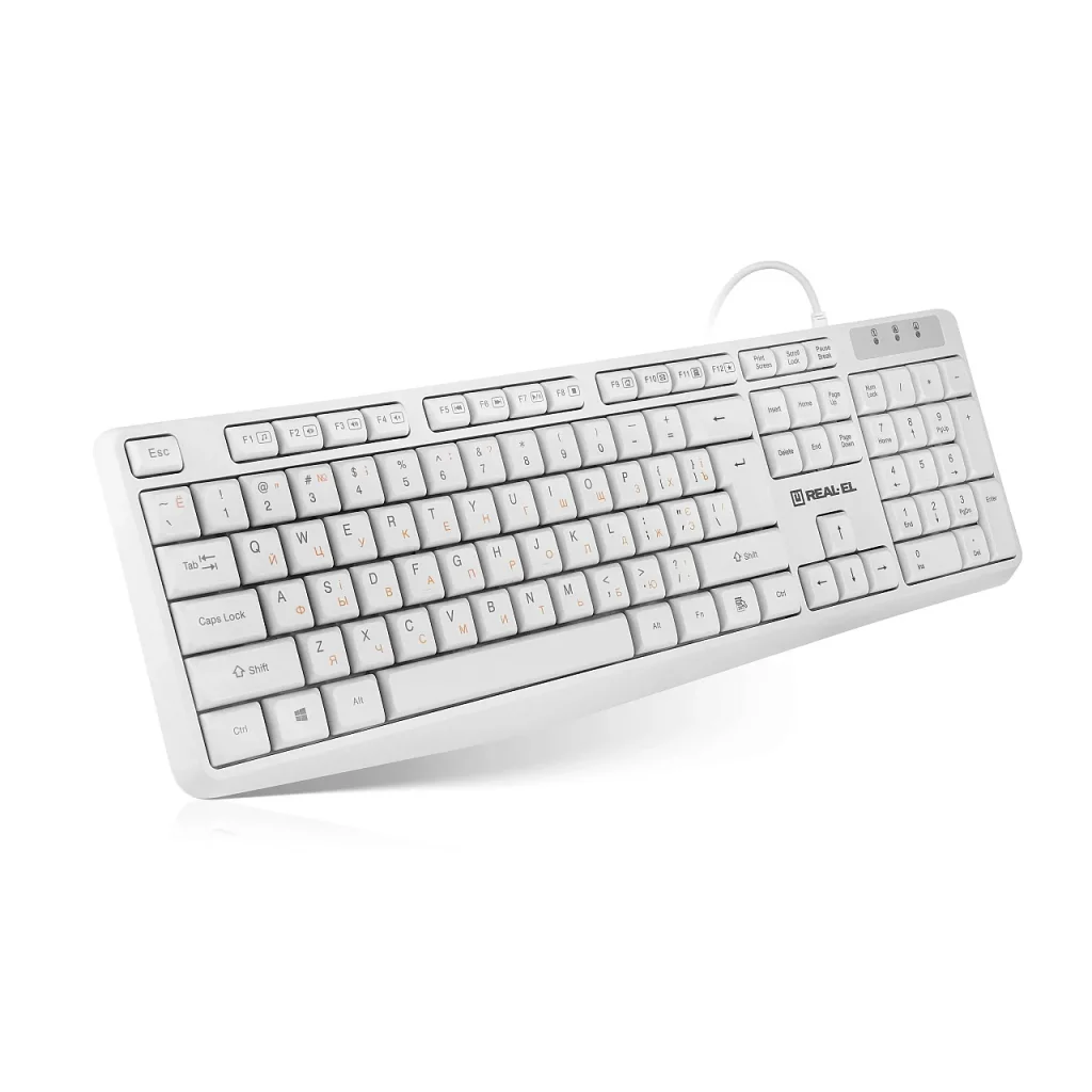 Клавіатура REAL-EL RK-513 White, EL123100047 UA