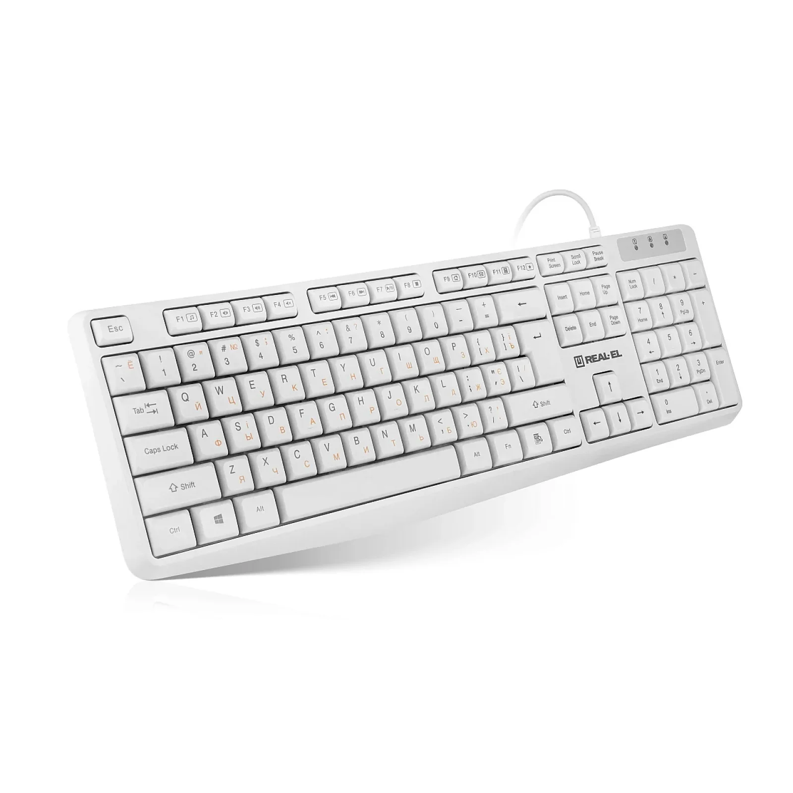 Клавіатура REAL-EL RK-513 White, EL123100047 UA