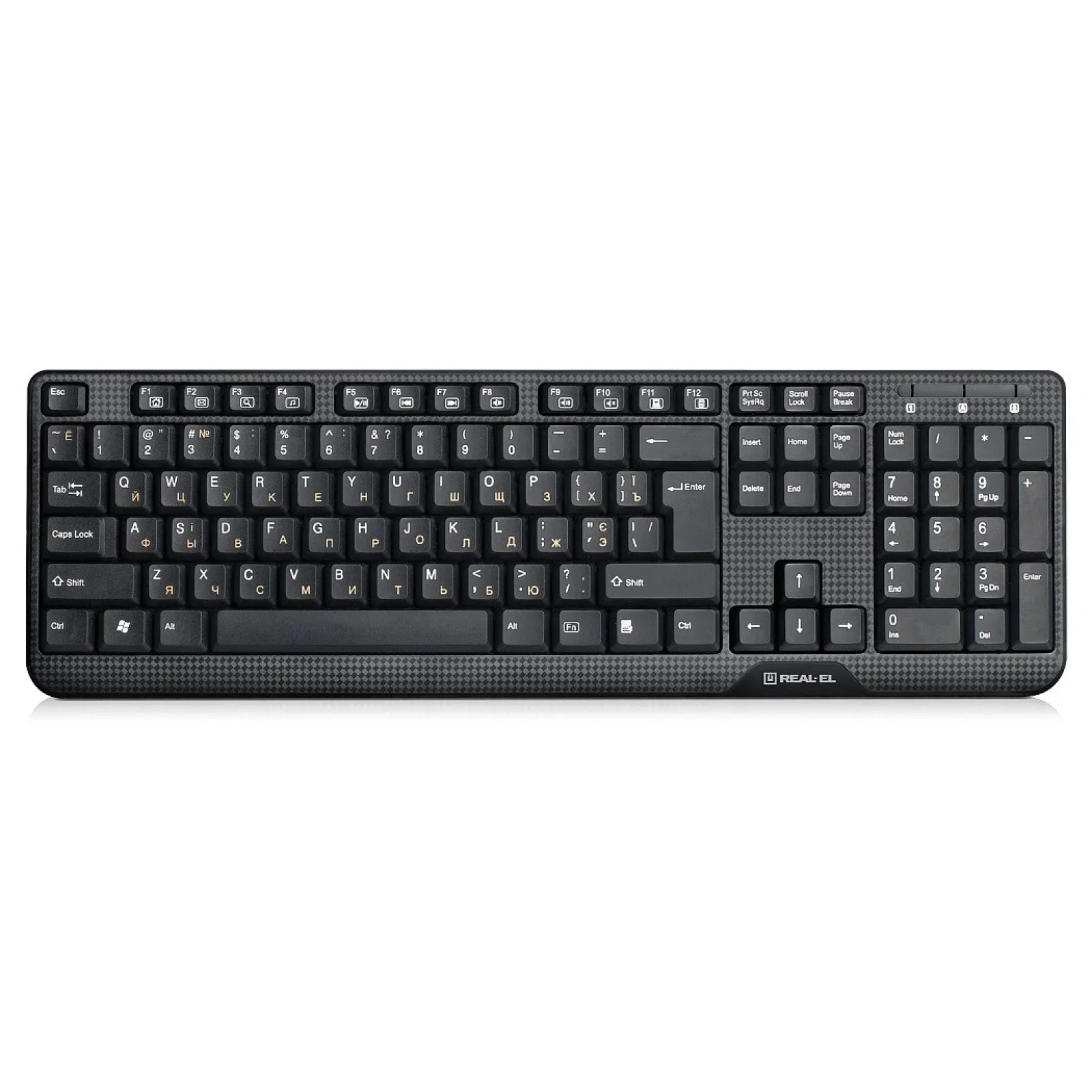 Клавиатура REAL-EL Standard 500 Black USB, EL123100010 UA