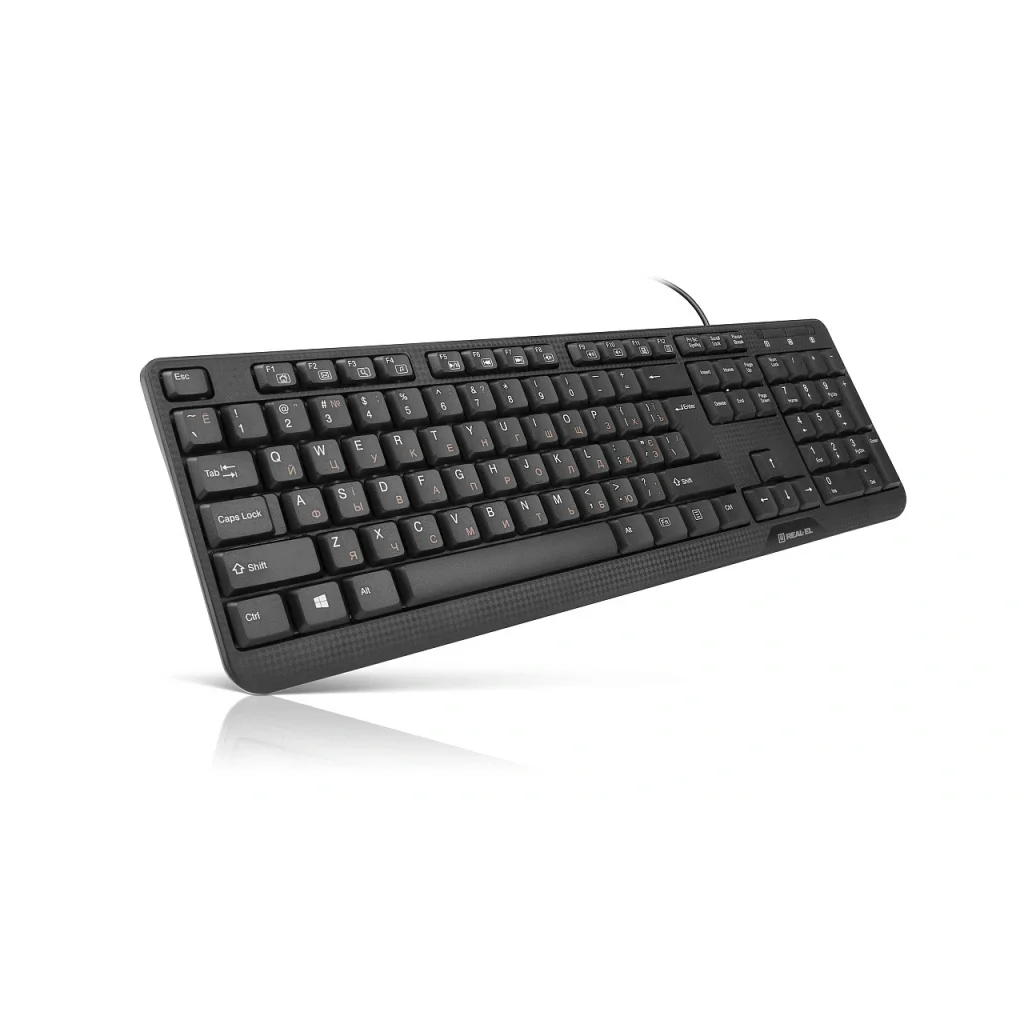 Клавіатура REAL-EL Standard 500 Black USB, EL123100010 UA