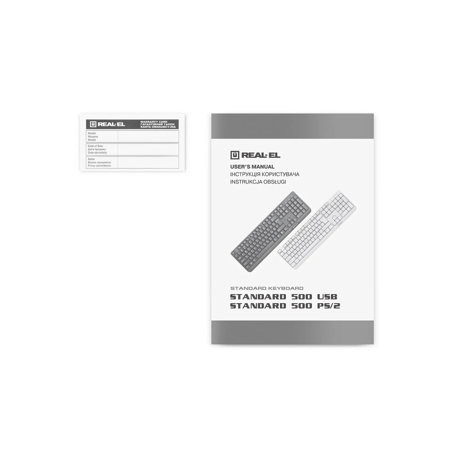 Клавиатура REAL-EL Standard 500 Black USB, EL123100010 UA