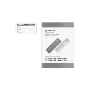 Клавіатура REAL-EL Standard 500 Black USB, EL123100010 UA
