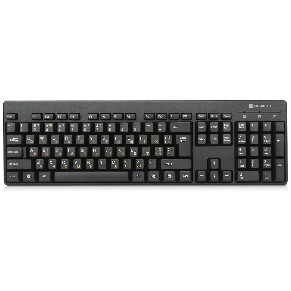 Клавиатура REAL-EL Standard 502 USB Black USB, EL123100023 UA