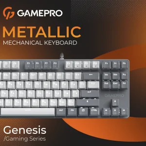 Клавіатура GamePro Genesis Metallic MK110G Outemu Red Swithes USB Gray UA