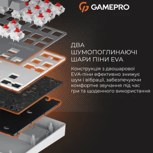 Клавіатура GamePro Genesis Metallic MK110G Outemu Red Swithes USB Gray UA