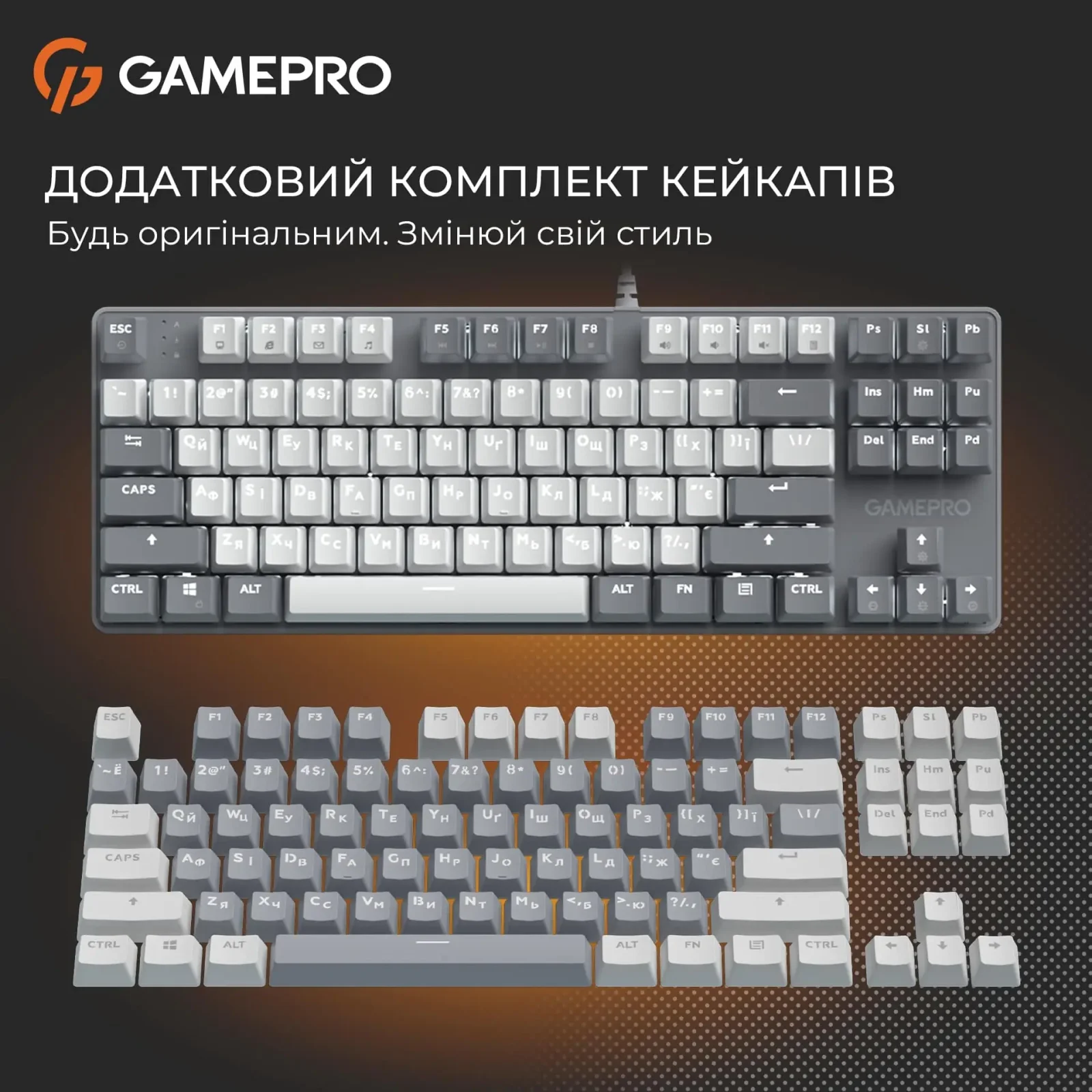 Клавіатура GamePro Genesis Metallic MK110G Outemu Red Swithes USB Gray UA