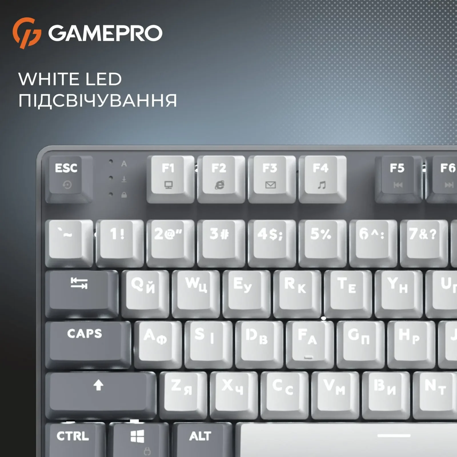 Клавіатура GamePro Genesis Metallic MK110G Outemu Red Swithes USB Gray UA