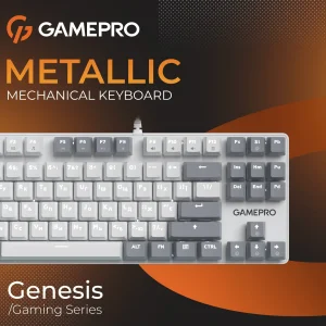 Клавіатура GamePro Genesis Metallic MK110W Outemu Red Swithes USB White UA