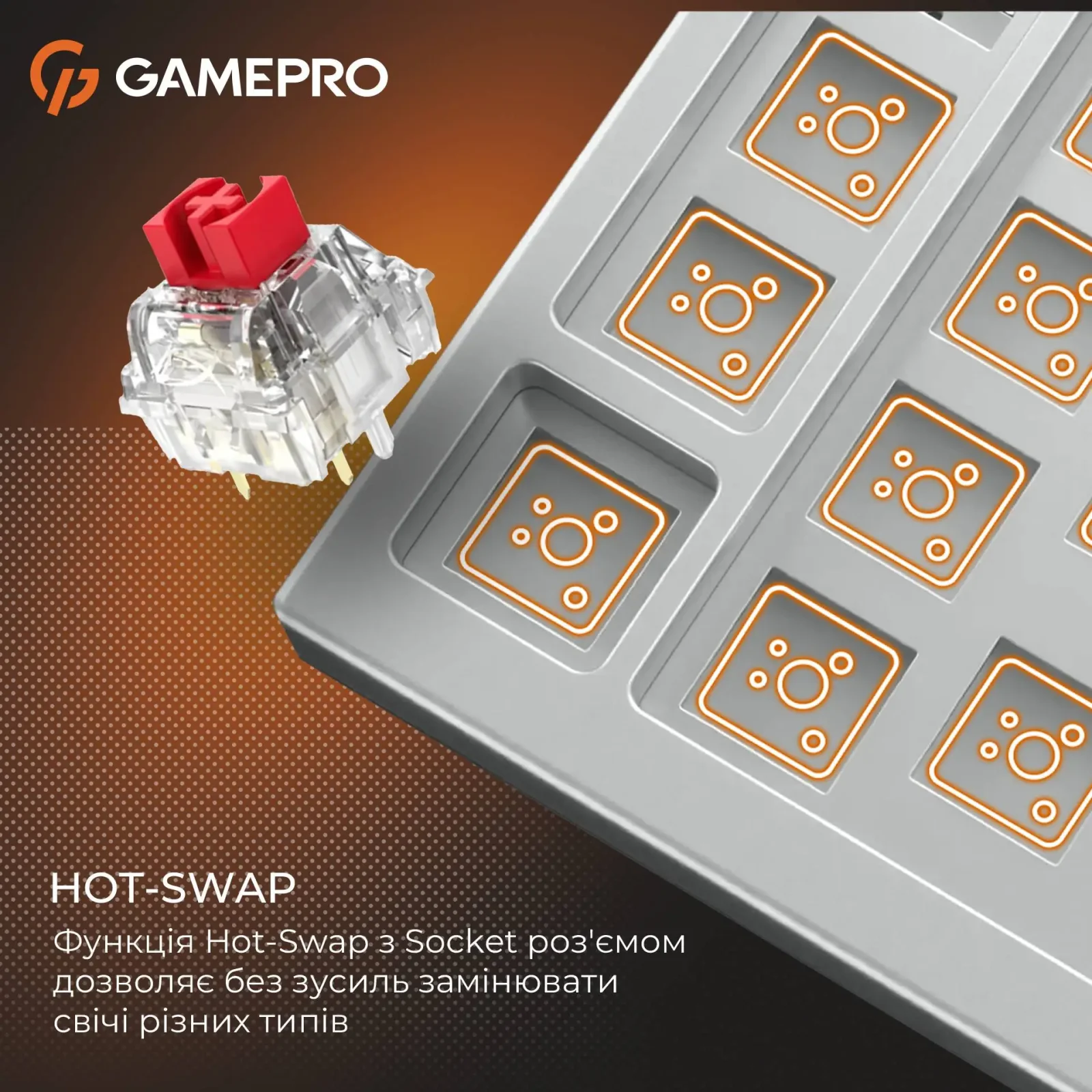Клавиатура GamePro Genesis MK116 Silverlight UA