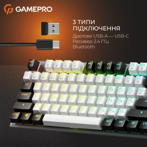 Клавиатура беспроводная GamePro Genesis Joker Pro MK124G Pro Gray UA