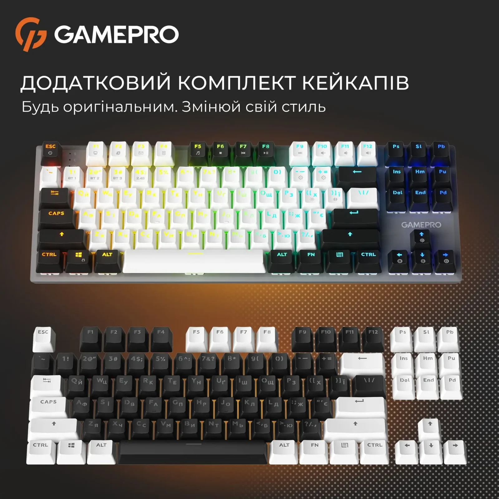 Клавиатура беспроводная GamePro Genesis Joker Pro MK124G Pro Gray UA