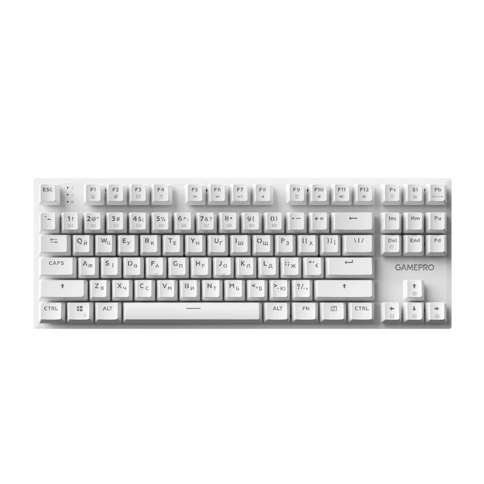 Клавіатура GamePro Genesis Joker MK124W Outemu Red Swithes USB White UA