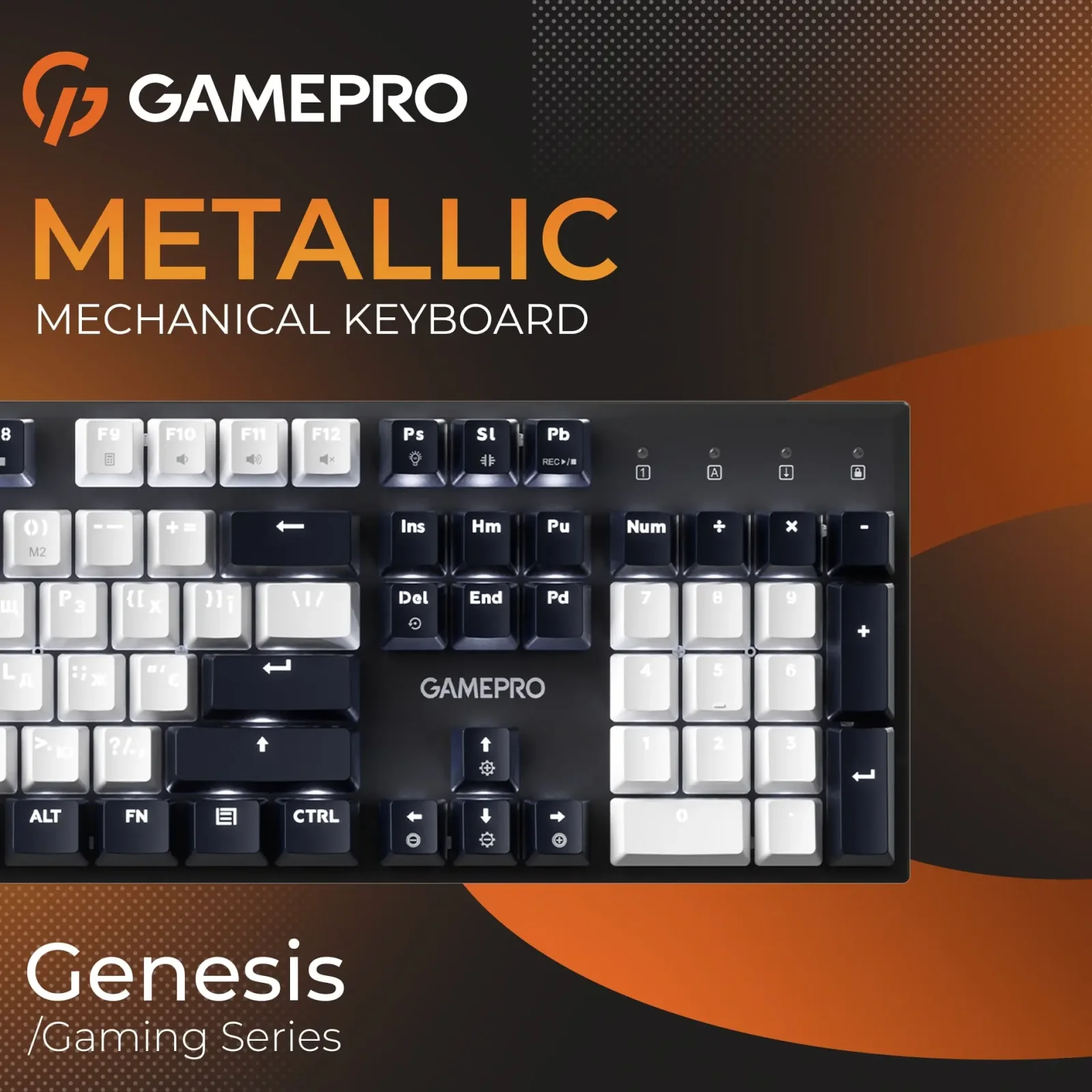 Клавіатура GamePro Genesis Metallic MK144B Outemu Red Swithes USB Black UA