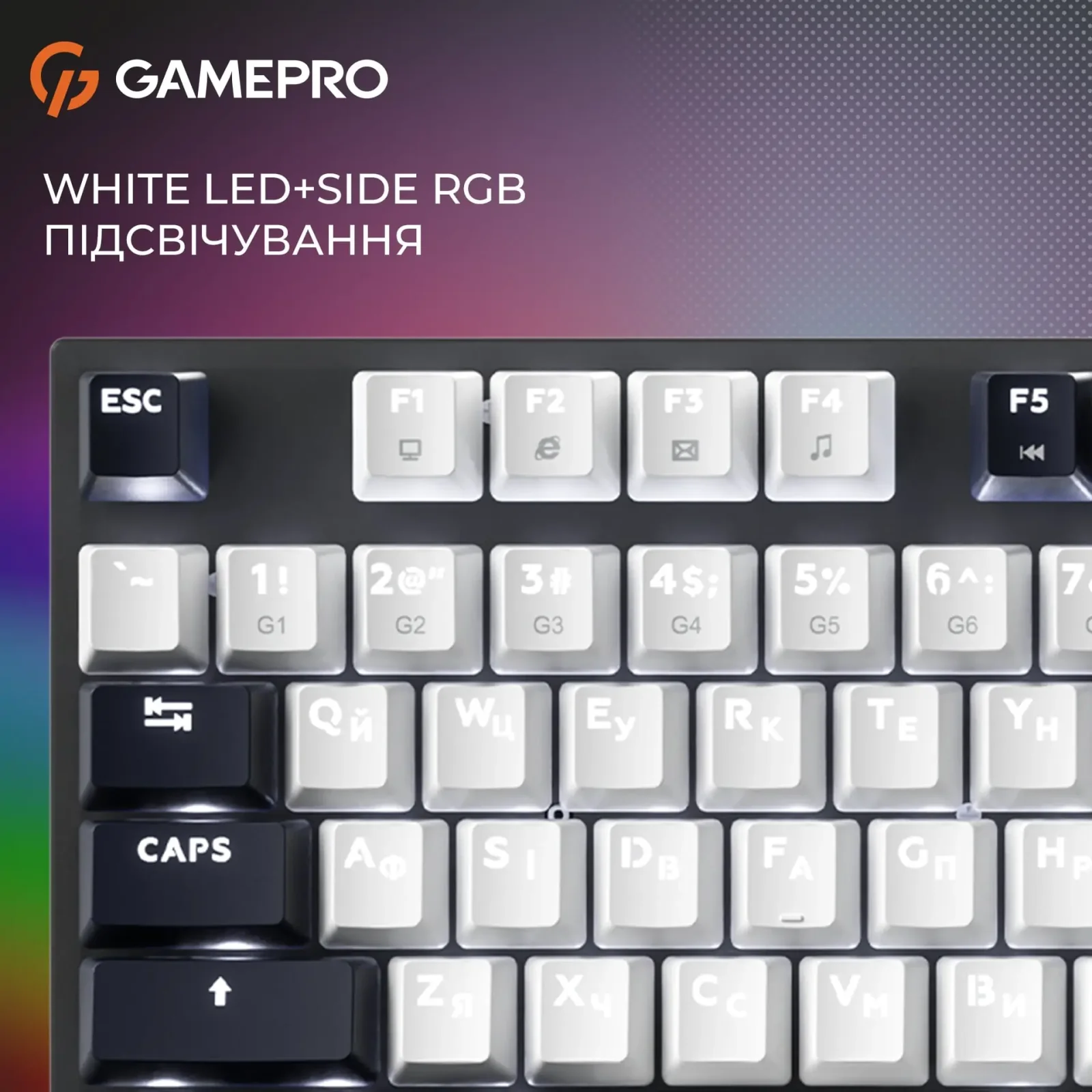 Клавіатура GamePro Genesis Metallic MK144B Outemu Red Swithes USB Black UA