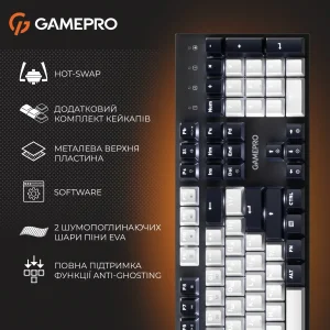Клавіатура GamePro Genesis Metallic MK144B Outemu Red Swithes USB Black UA