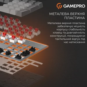 Клавіатура GamePro Genesis Metallic MK144G Outemu Red Swithes USB Gray UA