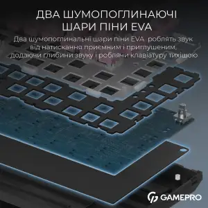 Клавиатура беспроводная GamePro Asgard Valhalla QLAB Sakura Switch Black (MK160-B-QS-PRO) UA