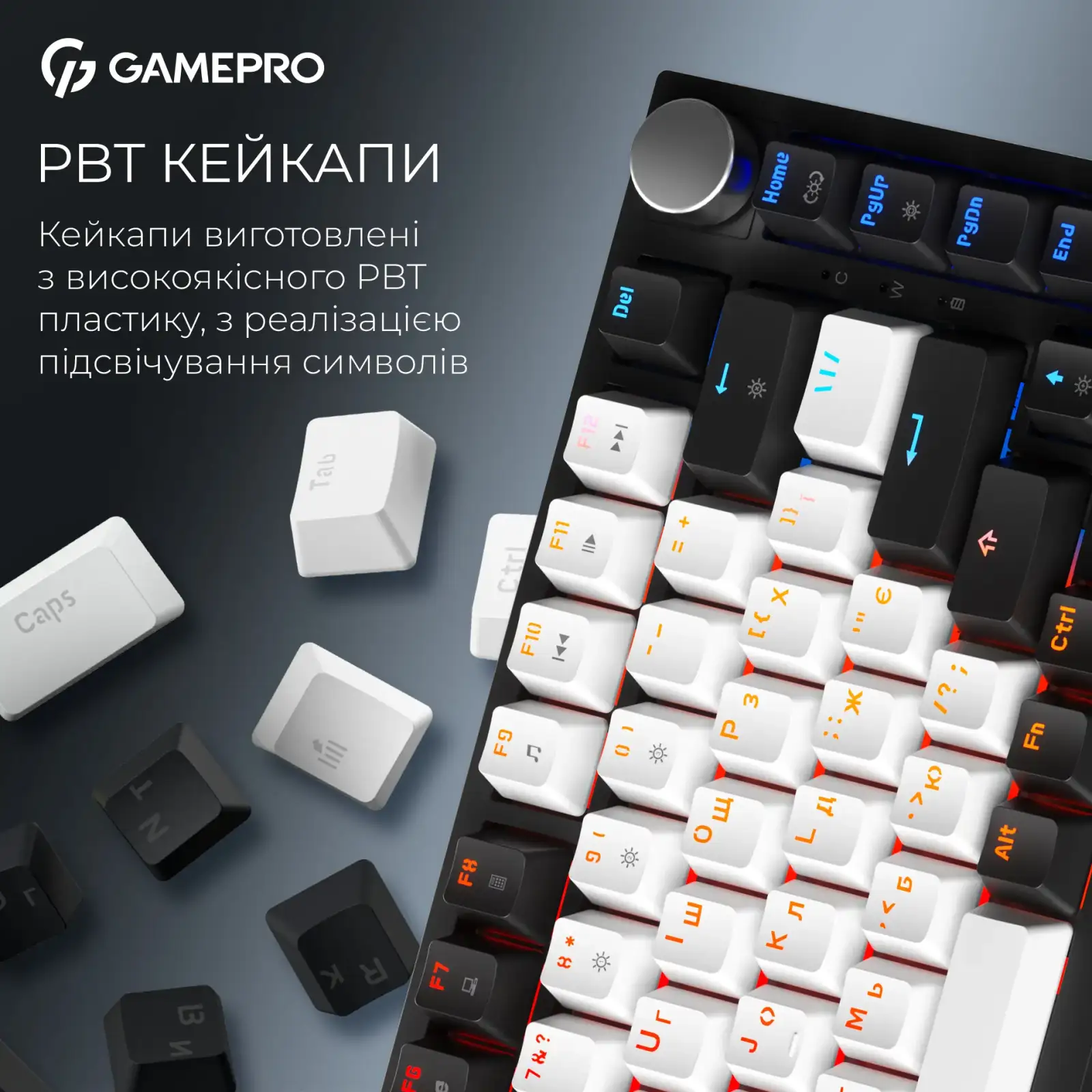 Клавиатура беспроводная GamePro Asgard Valhalla QLAB Sakura Switch Black (MK160-B-QS-PRO) UA