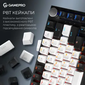Клавиатура беспроводная GamePro Asgard Valhalla QLAB Sakura Switch Black (MK160-B-QS-PRO) UA