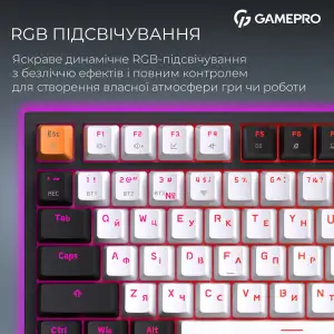 Клавиатура беспроводная GamePro Asgard Valhalla QLAB Sakura Switch Black (MK160-B-QS-PRO) UA