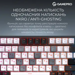 Клавиатура беспроводная GamePro Asgard Valhalla QLAB Sakura Switch Black (MK160-B-QS-PRO) UA