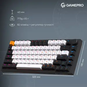 Клавиатура беспроводная GamePro Asgard Valhalla QLAB Sakura Switch Black (MK160-B-QS-PRO) UA