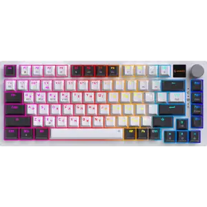 Клавіатура бездротова GamePro Asgard Valhalla QLAB Sakura Switch White With Display (MK160-W-D-QS-PRO) UA