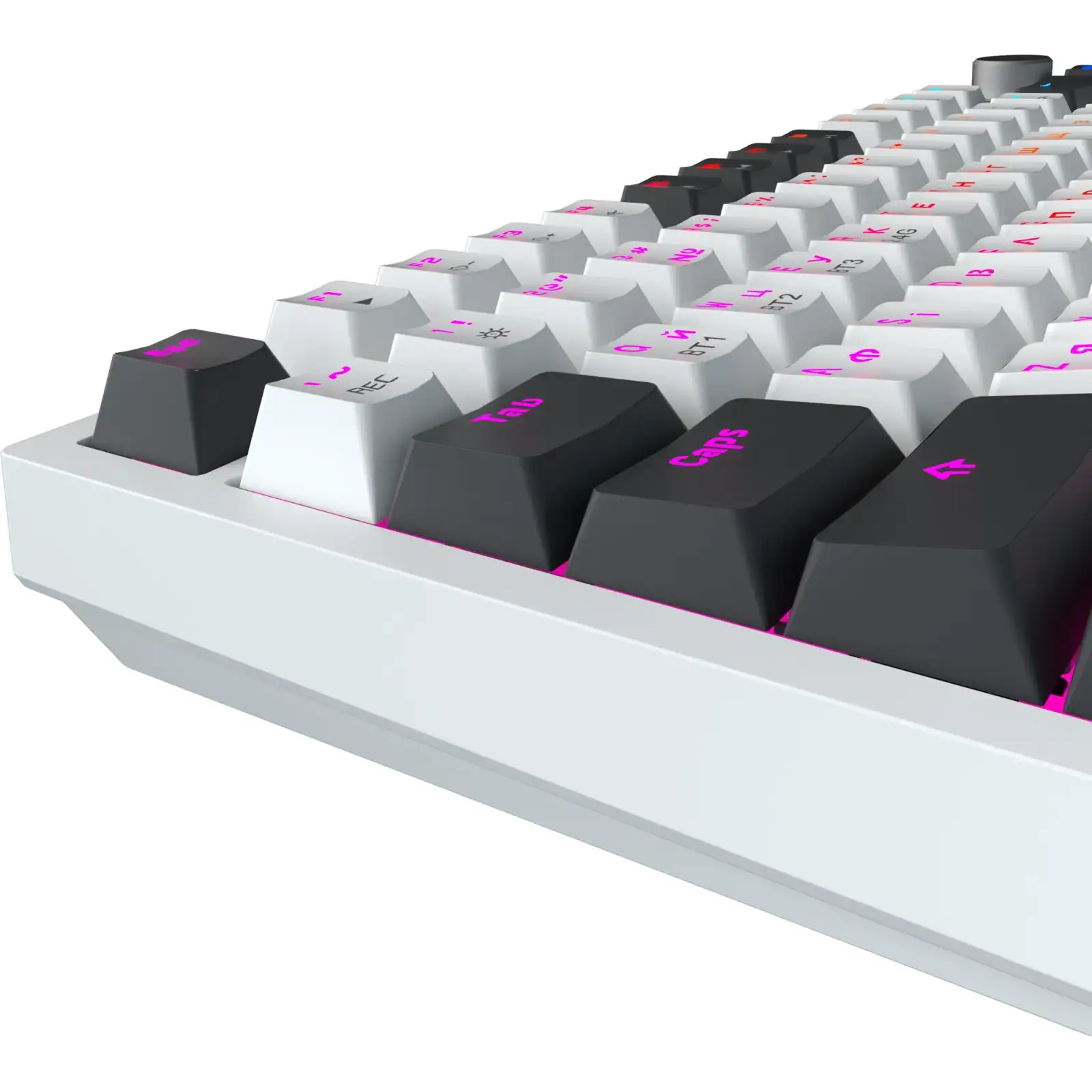 Клавіатура бездротова GamePro Asgard Valhalla QLAB Sakura Switch White With Display (MK160-W-D-QS-PRO) UA