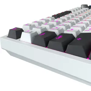 Клавіатура бездротова GamePro Asgard Valhalla QLAB Sakura Switch White With Display (MK160-W-D-QS-PRO) UA