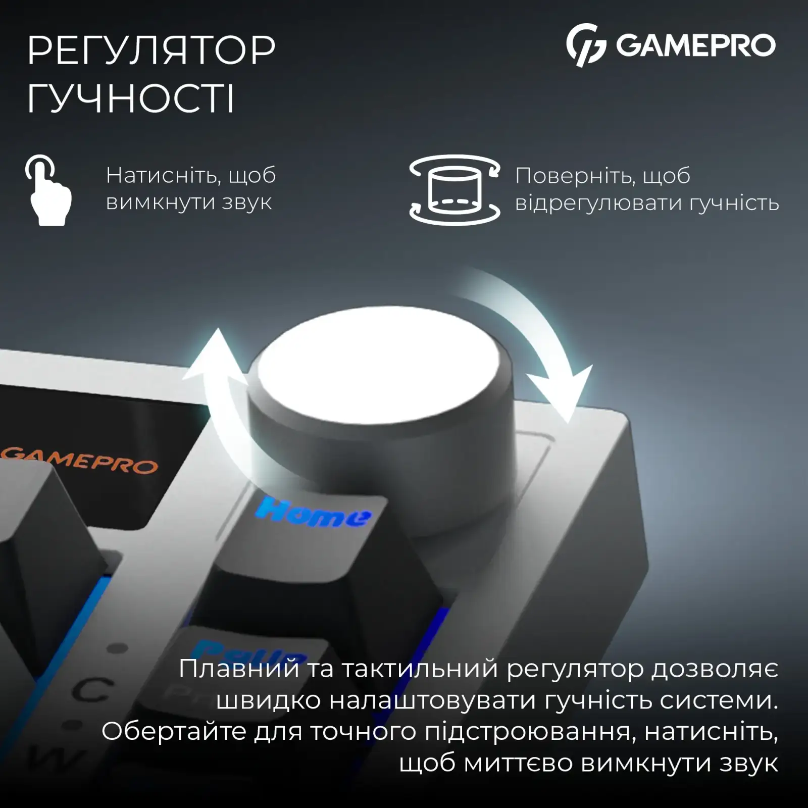 Клавіатура бездротова GamePro Asgard Valhalla QLAB Sakura Switch White With Display (MK160-W-D-QS-PRO) UA