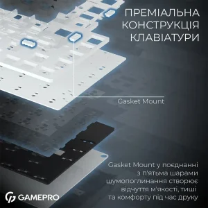 Клавиатура беспроводная GamePro Asgard Valhalla Pro Black (MK160B-D-Pro) UA