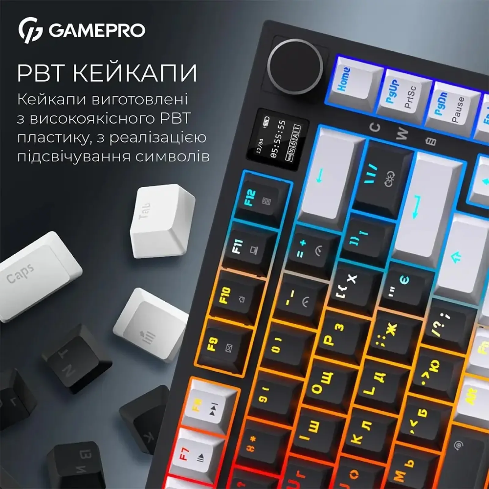 Клавиатура беспроводная GamePro Asgard Valhalla Pro Black (MK160B-D-Pro) UA
